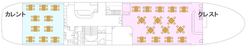 マリーンルージュ　船内詳細図　一階　カレント・クレスト